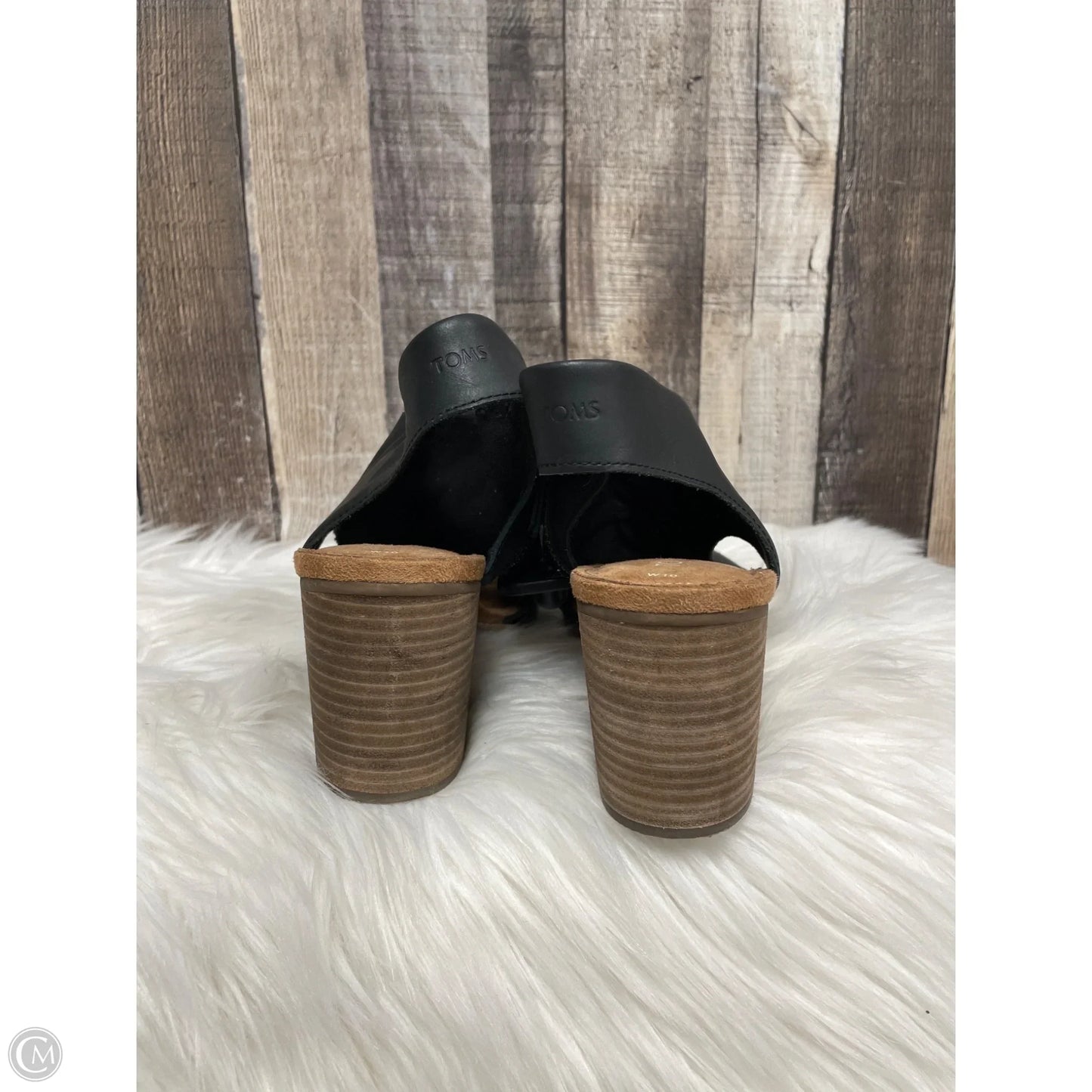 Sandals Heels Block By Toms In Black, Size: 10