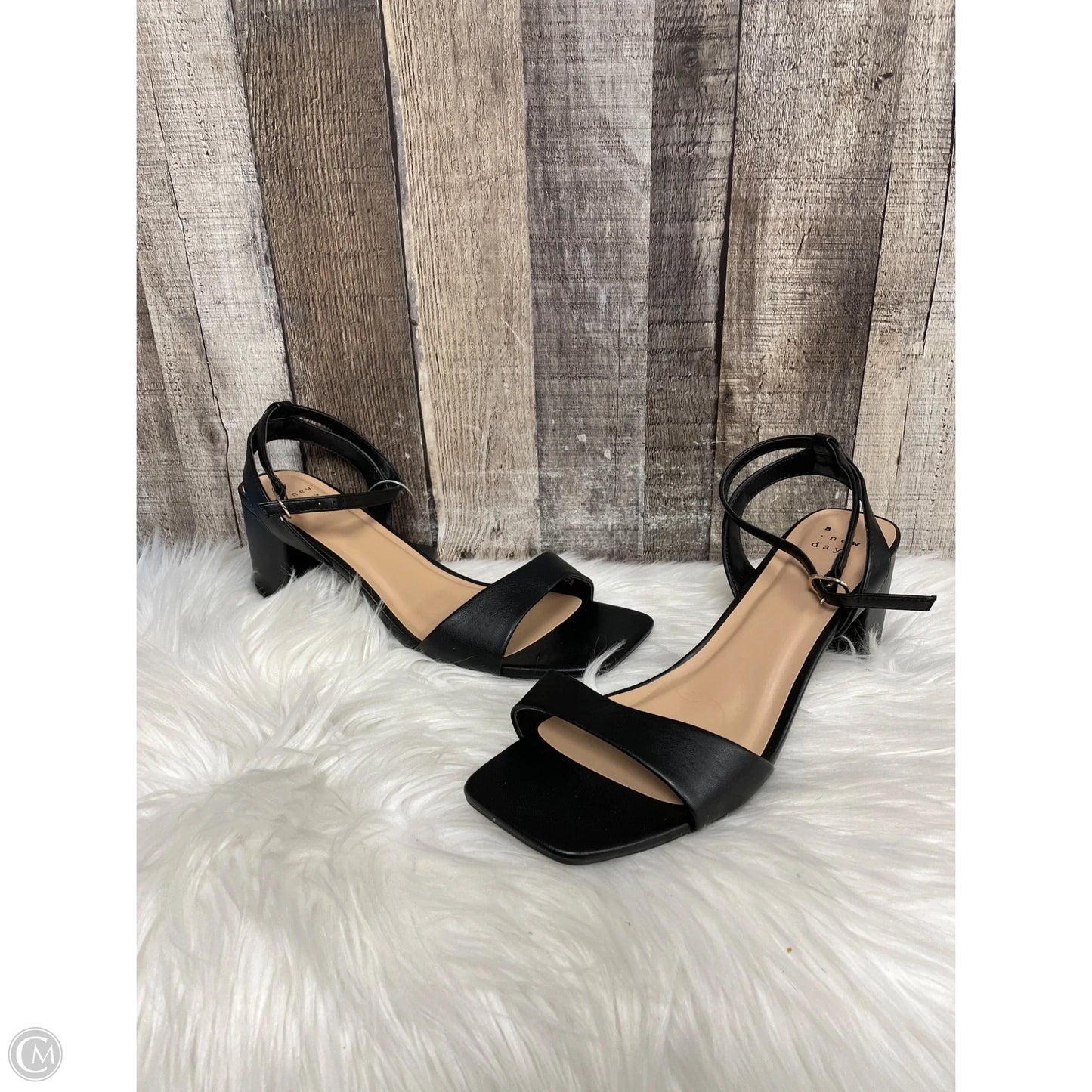 Sandals Heels Block By A New Day In Black, Size: 11