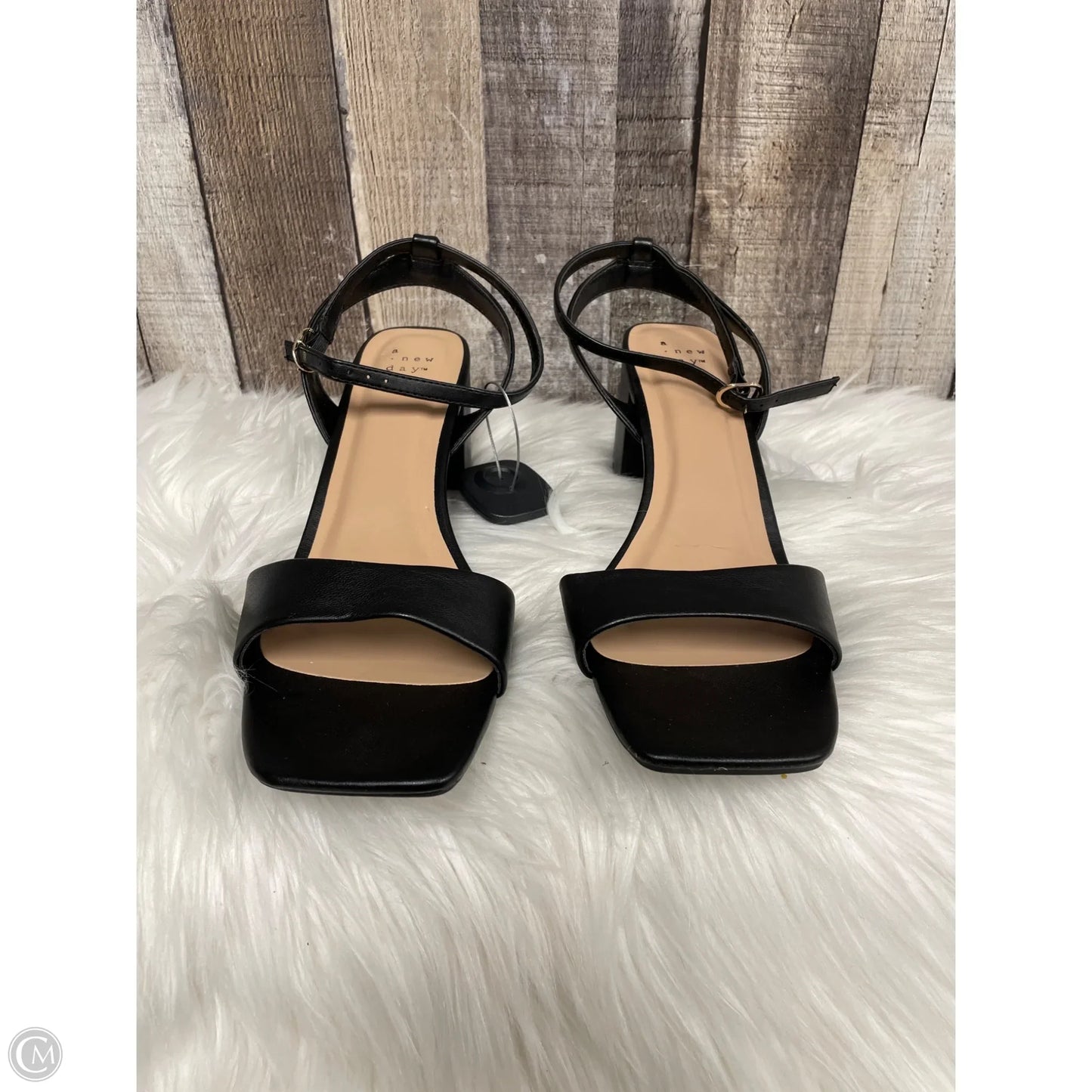 Sandals Heels Block By A New Day In Black, Size: 11