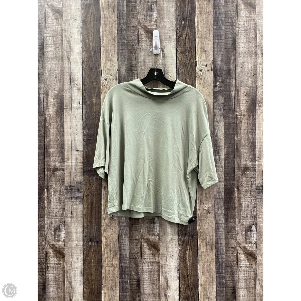 Top Short Sleeve By Loft In Green, Size: M