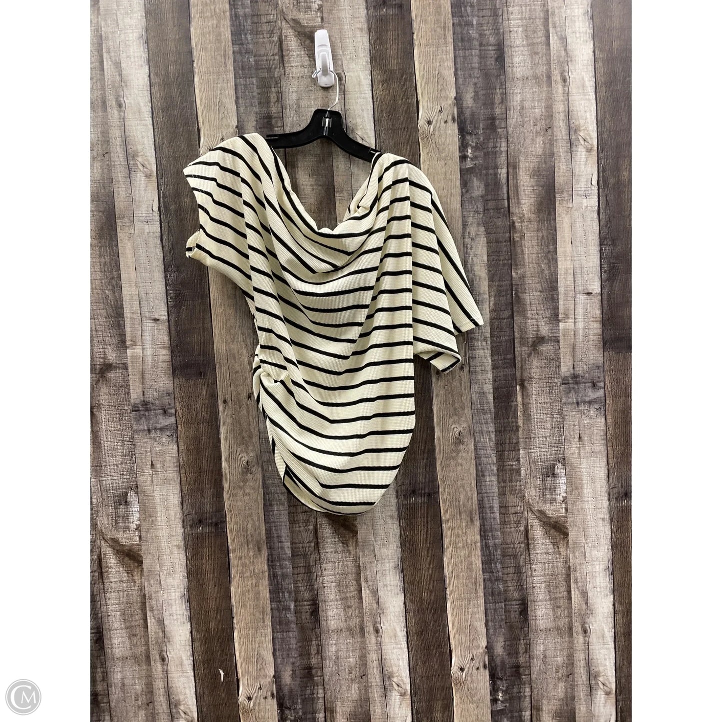 Top Short Sleeve By Cme In Black & Cream, Size: 1x