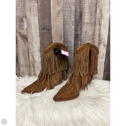 Boots Ankle Heels By Universal Thread In Brown, Size: 11