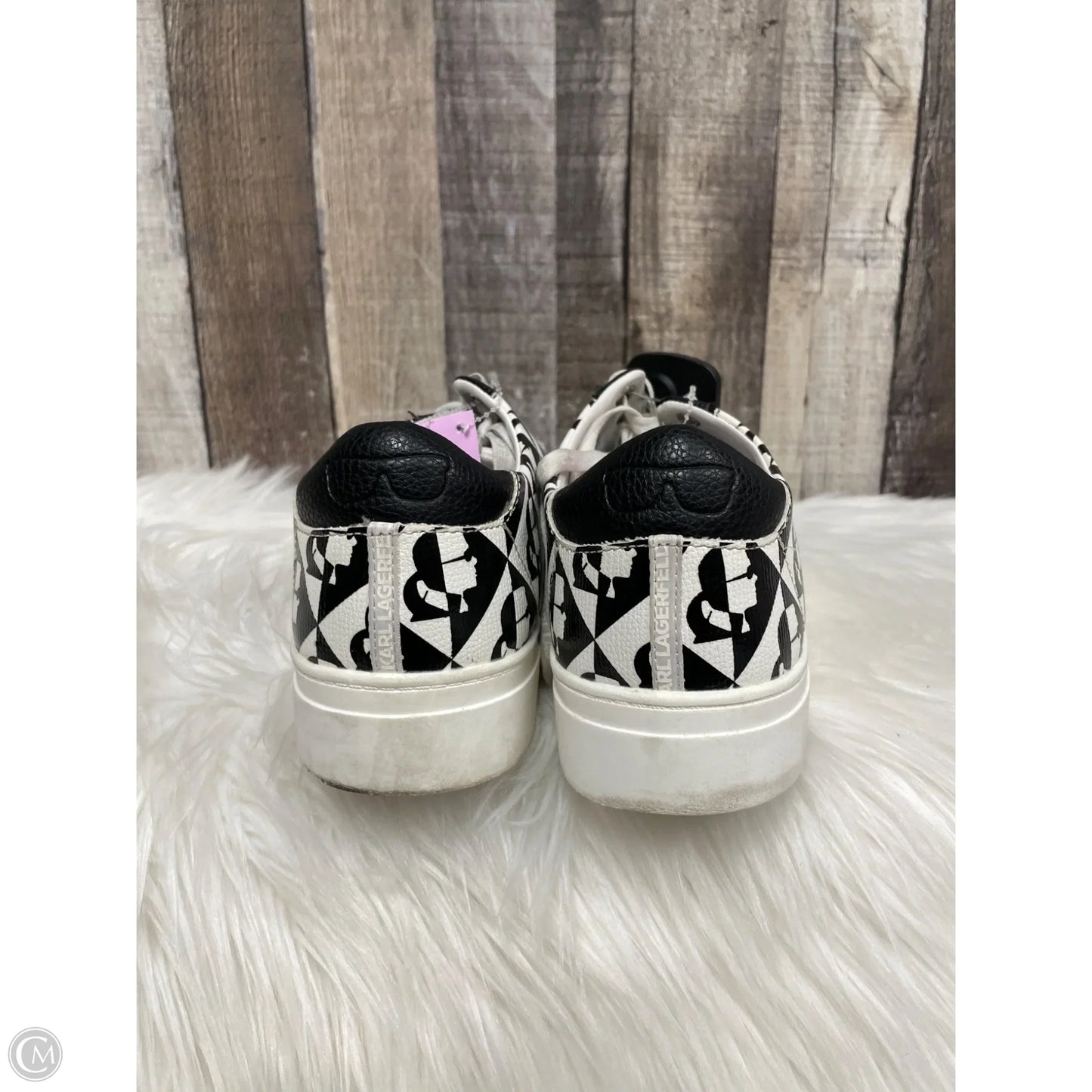 Shoes Designer By Karl Lagerfeld In Black & White, Size: 10