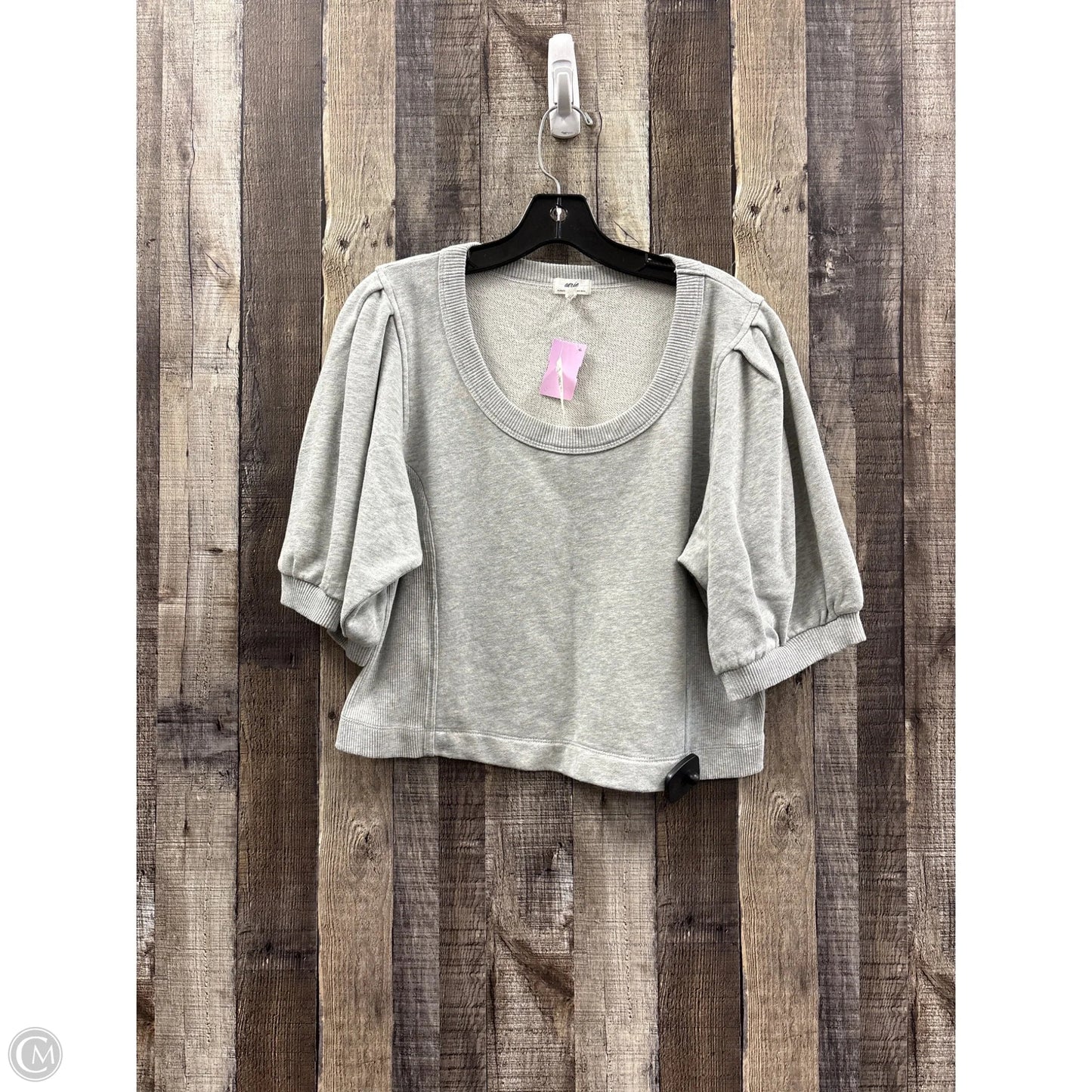 Top Short Sleeve By Aerie In Grey, Size: L