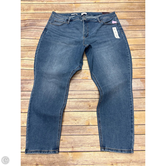 Jeans Straight By Ava & Viv In Blue Denim, Size: 24