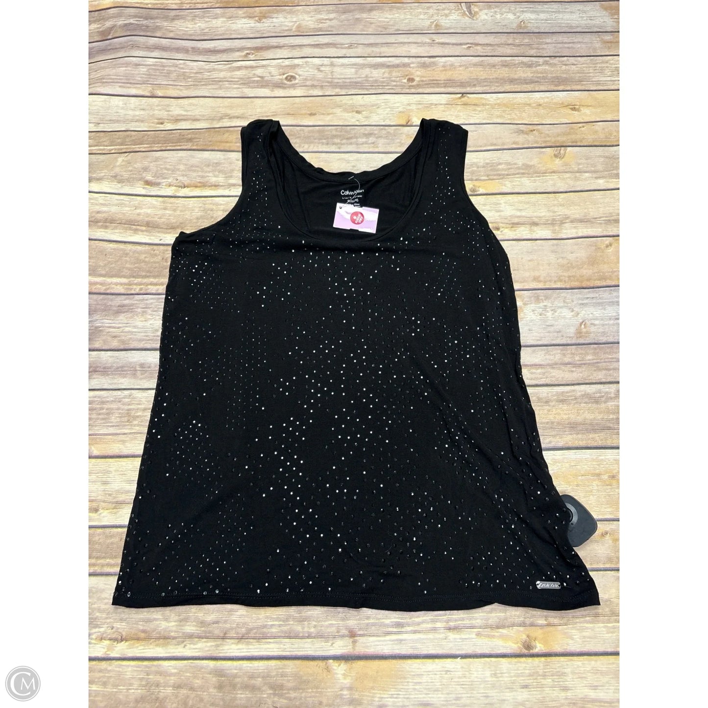 Top Sleeveless By Calvin Klein In Black, Size: Xl