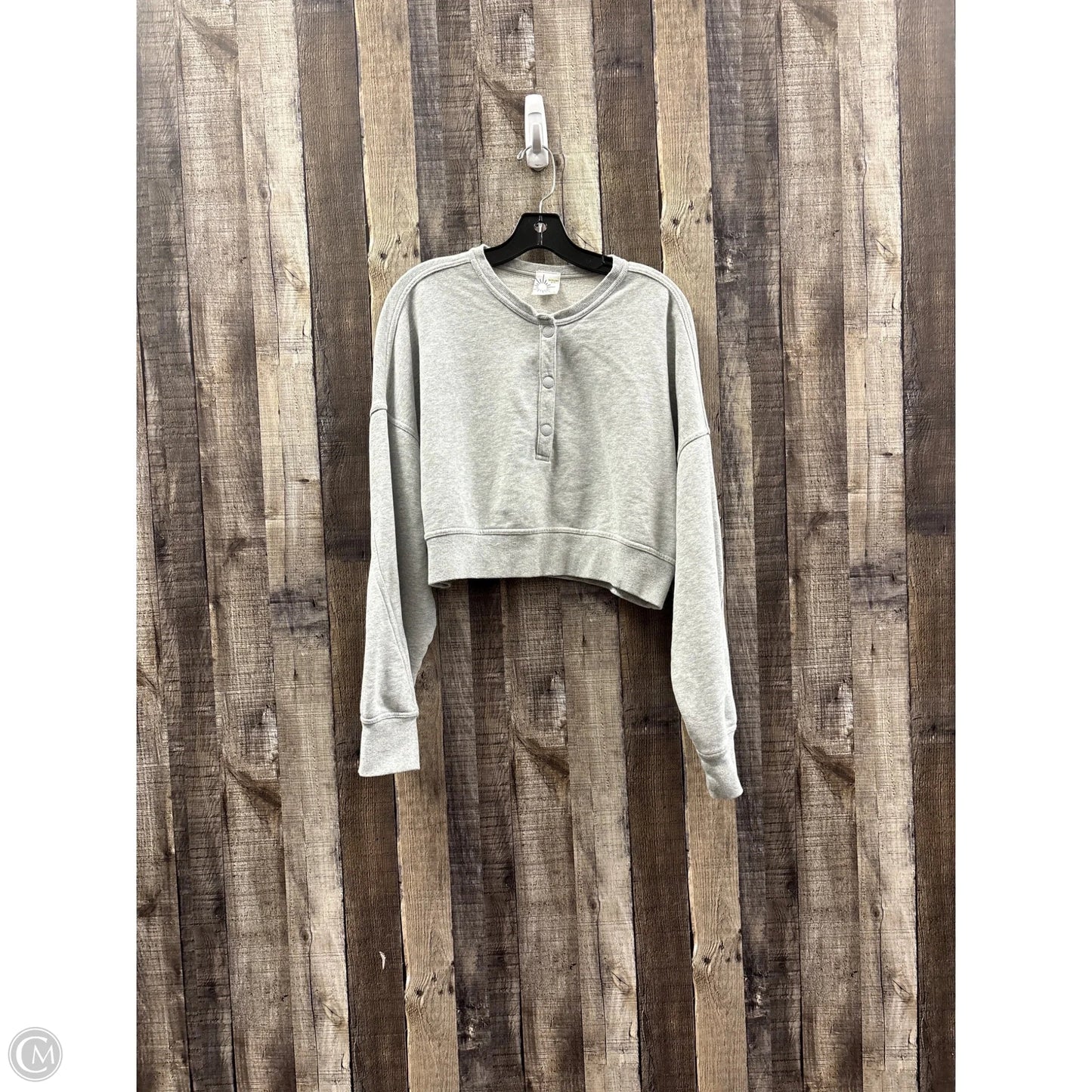Sweatshirt Crewneck By Offline In Grey, Size: M