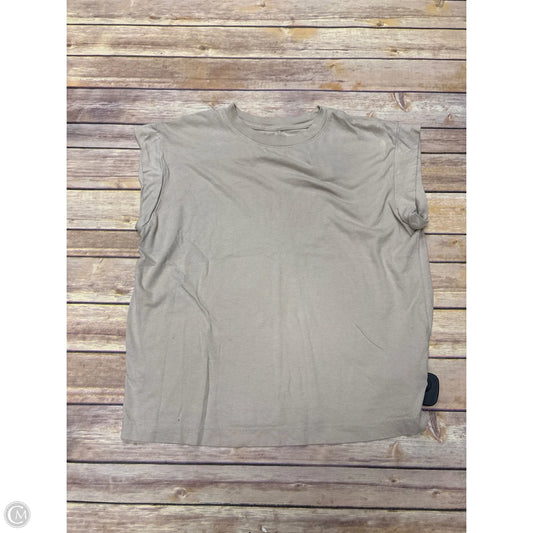 Top Short Sleeve Basic By A New Day In Tan, Size: S