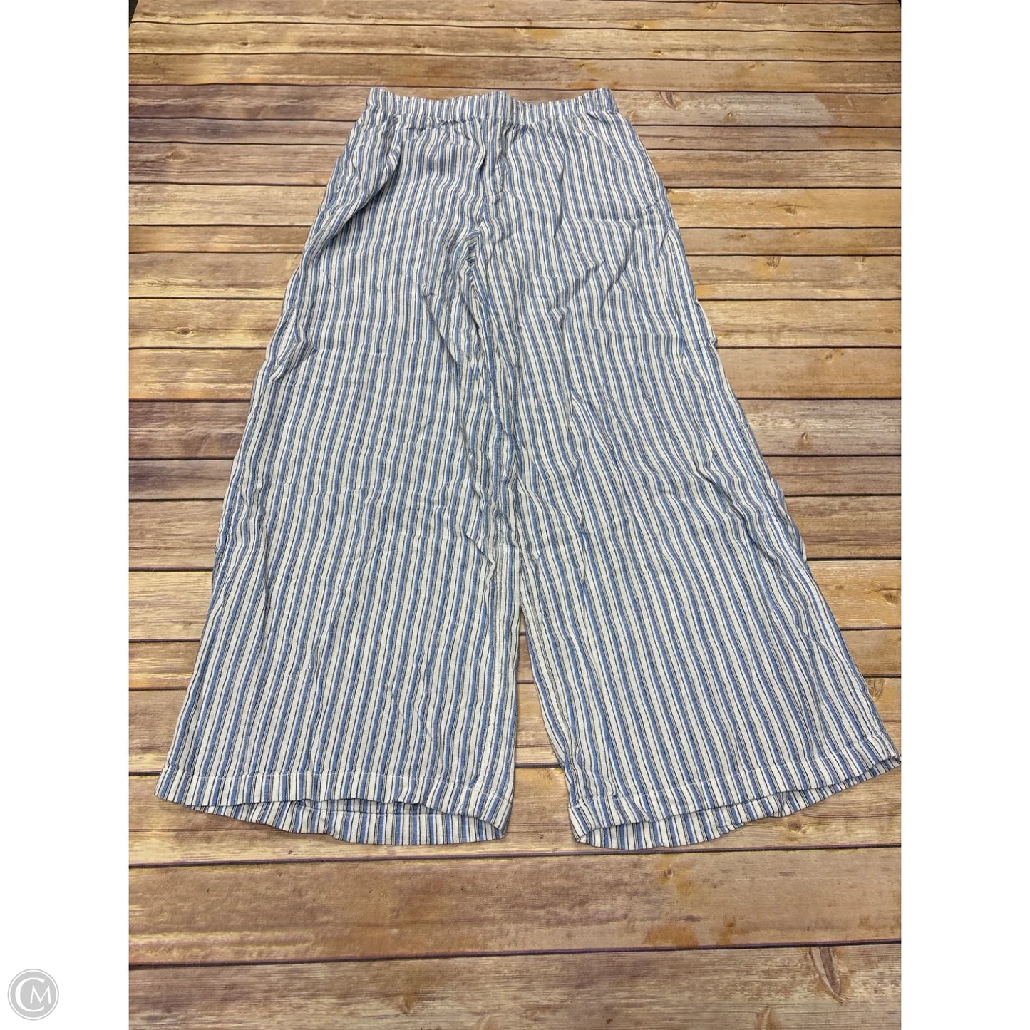 Pants Wide Leg By American Eagle In Blue & White, Size: S