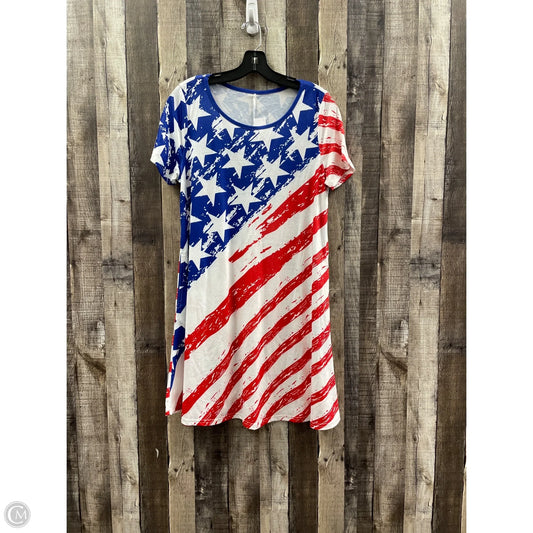 Dress Casual Short By Cmf In Blue & Red, Size: L