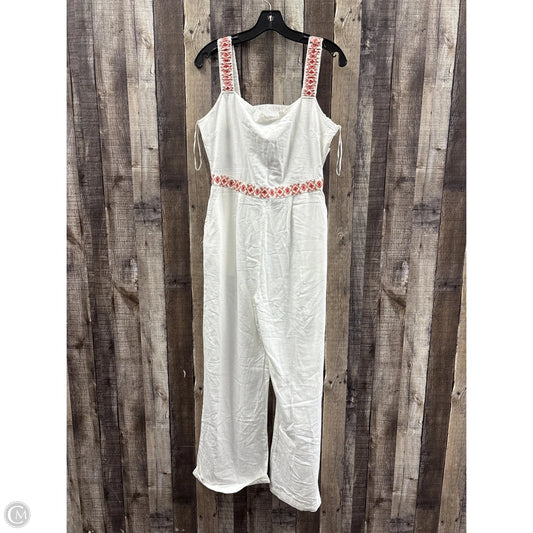 Jumpsuit By Clothes Mentor In Ivory, Size: M
