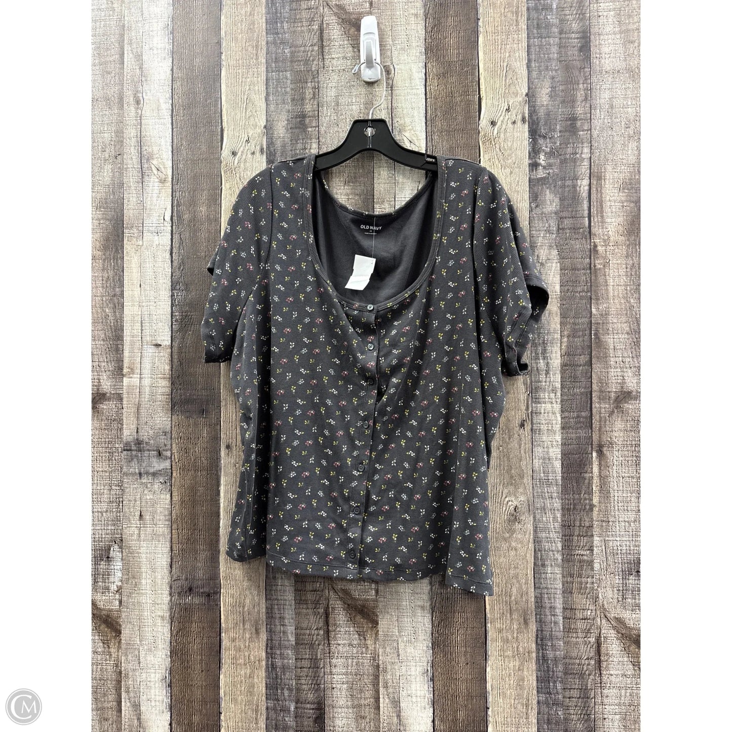 Top Short Sleeve By Old Navy In Grey, Size: 4x