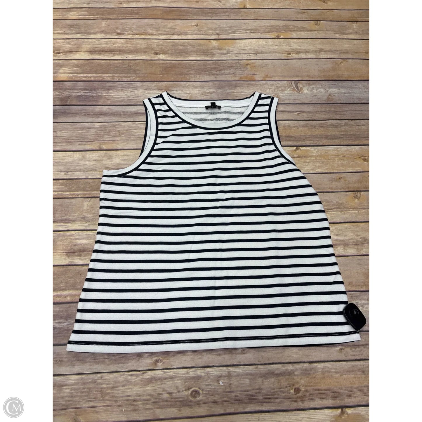 Top Sleeveless By Talbots In Striped Pattern, Size: L
