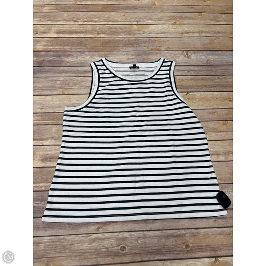 Top Sleeveless By Talbots In Striped Pattern, Size: L