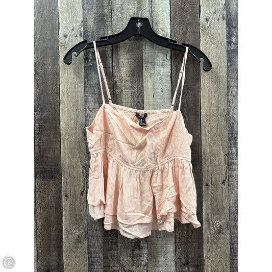 Top Sleeveless By Forever 21 In Peach, Size: M