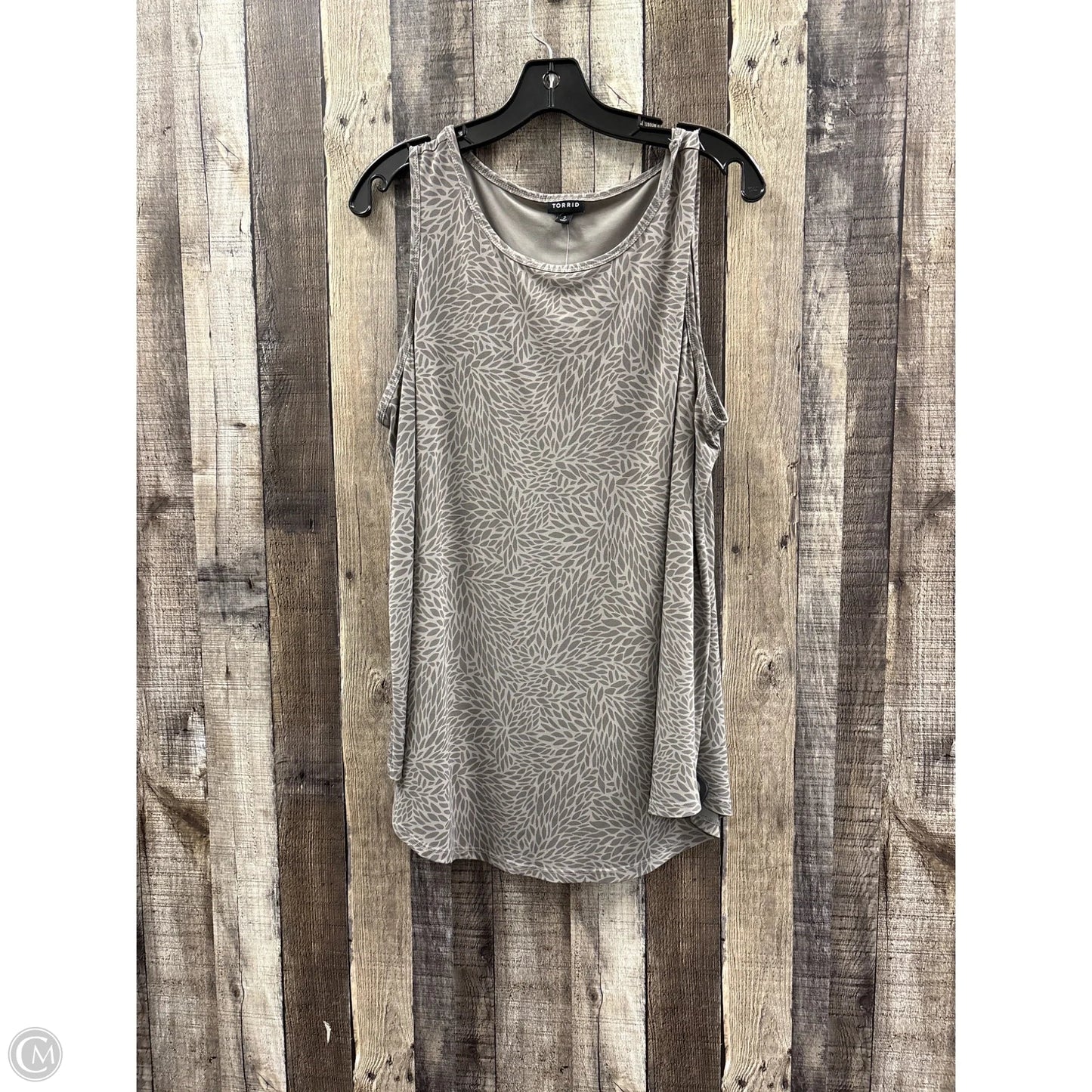 Top Sleeveless By Torrid In Grey, Size: 2x