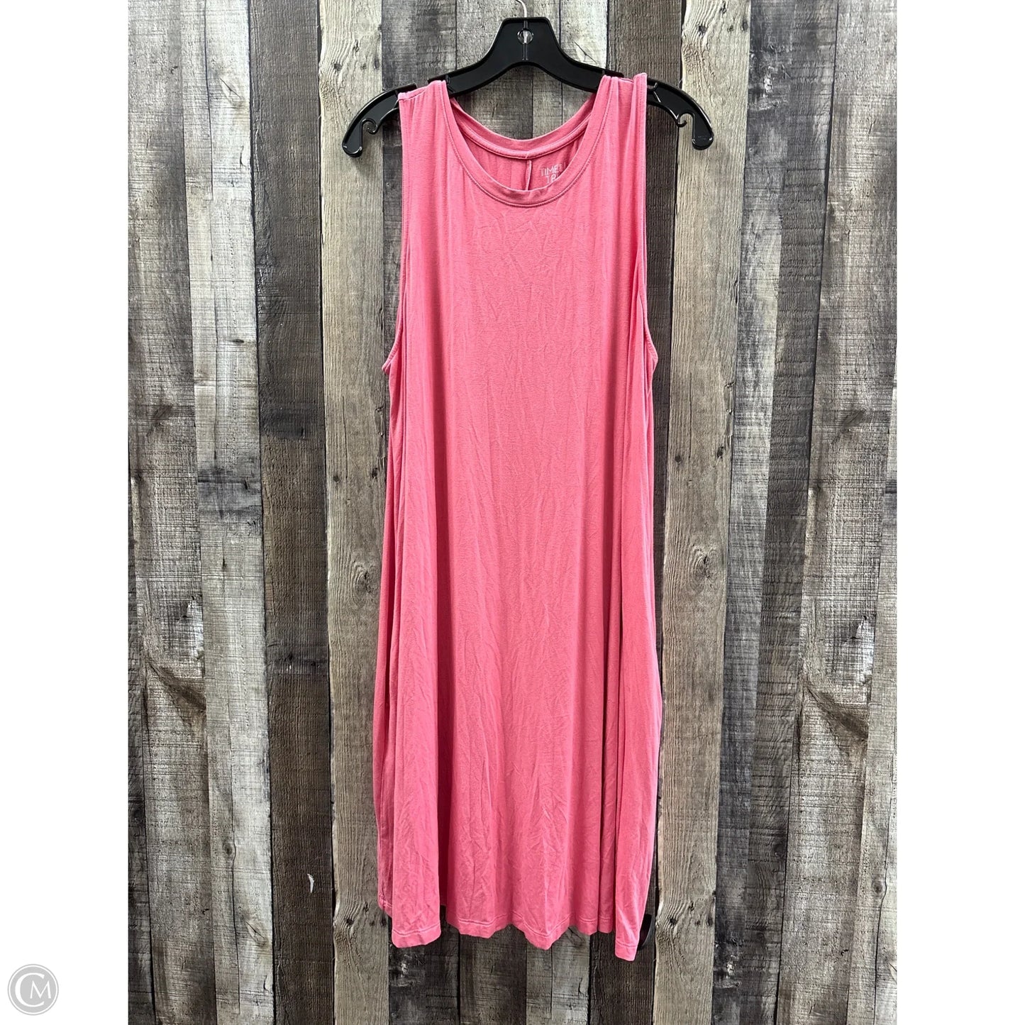 Dress Casual Short By Time And Tru In Pink, Size: Xxl