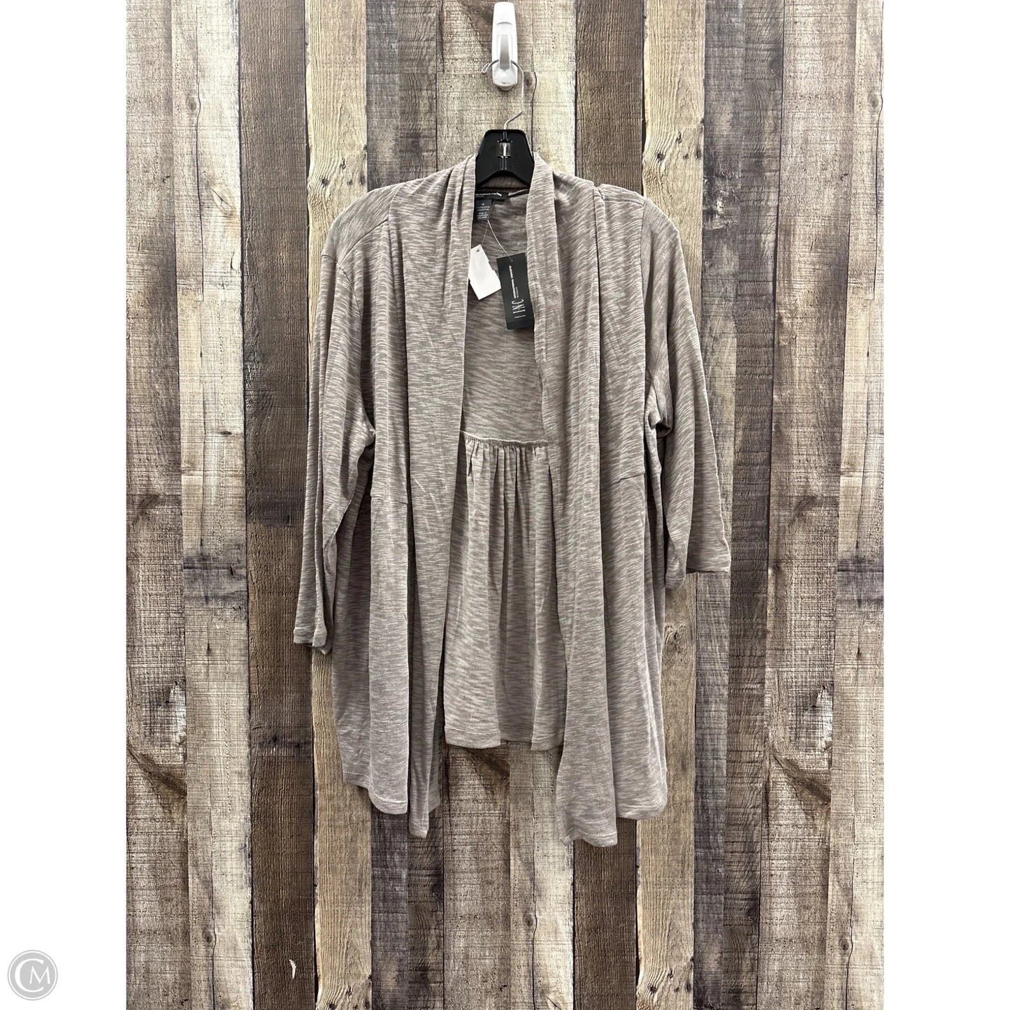 Cardigan By International Concepts In Tan, Size: 1x