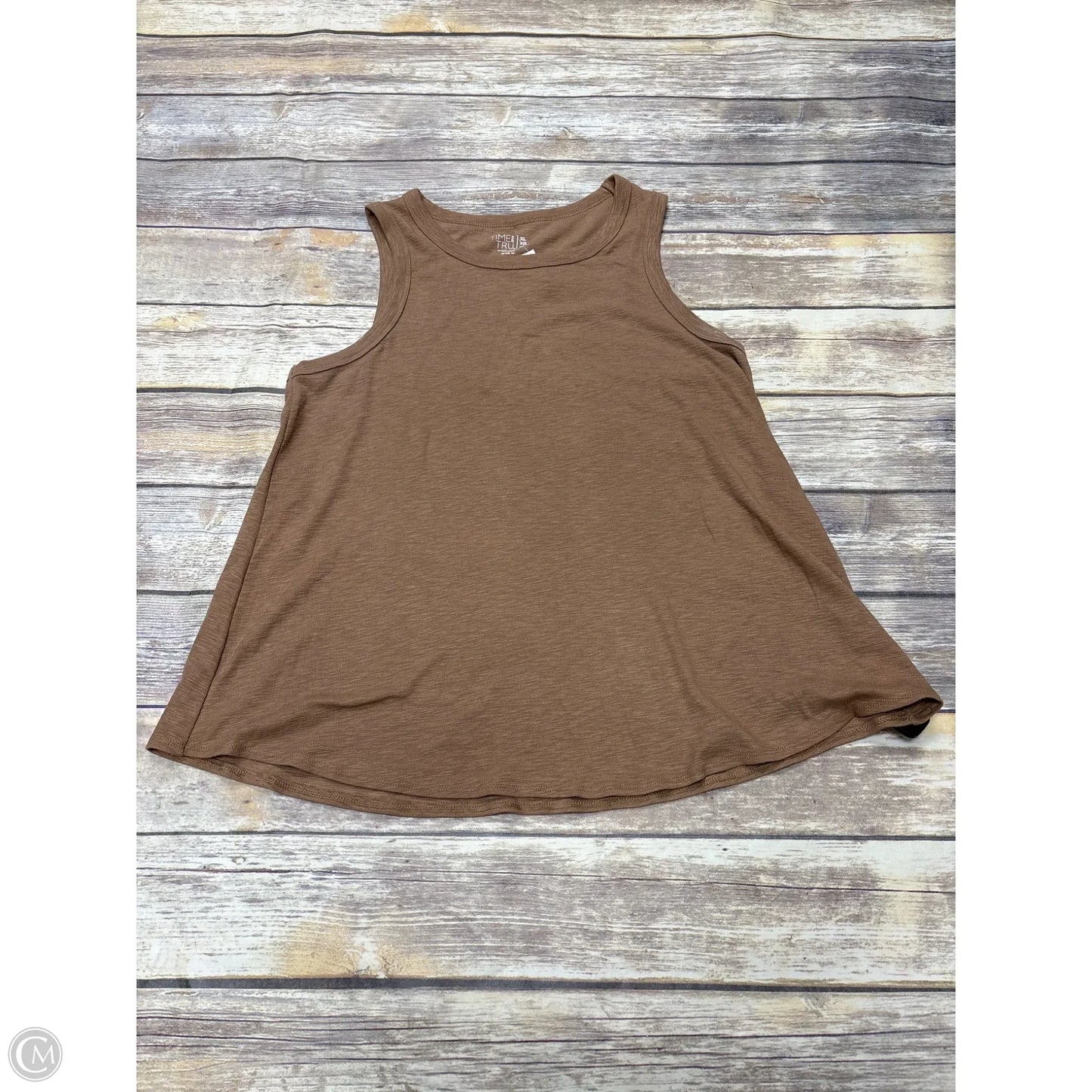 Tank Top By Time And Tru In Tan, Size: Xl