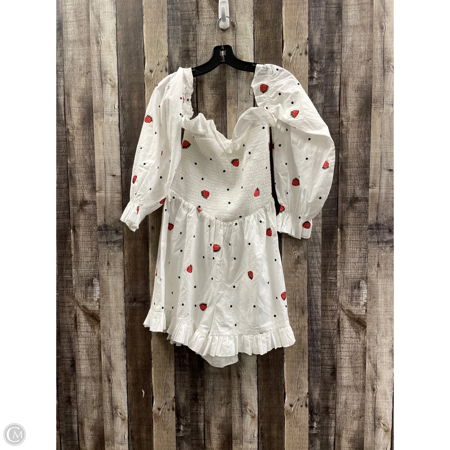 Romper By Asos In Red & White, Size: L