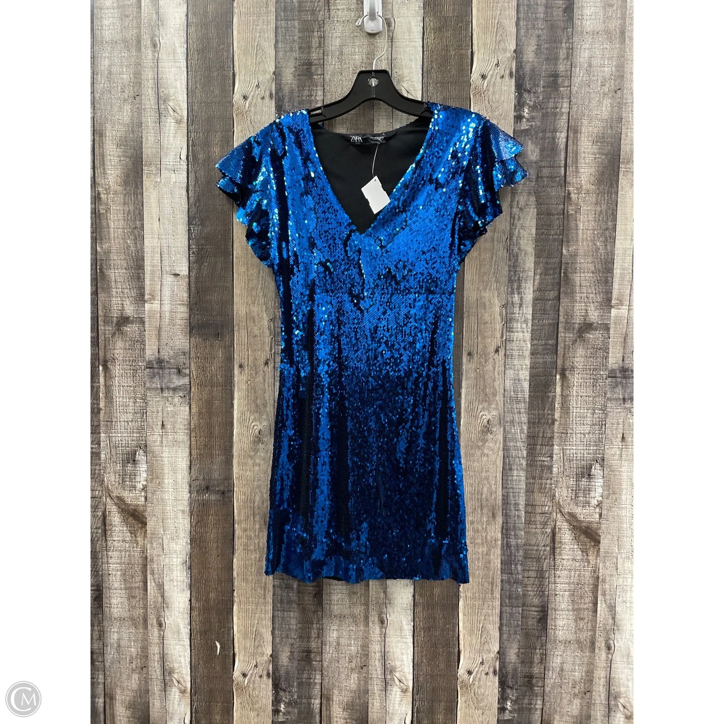 Dress Party Short By Zara In Blue, Size: M