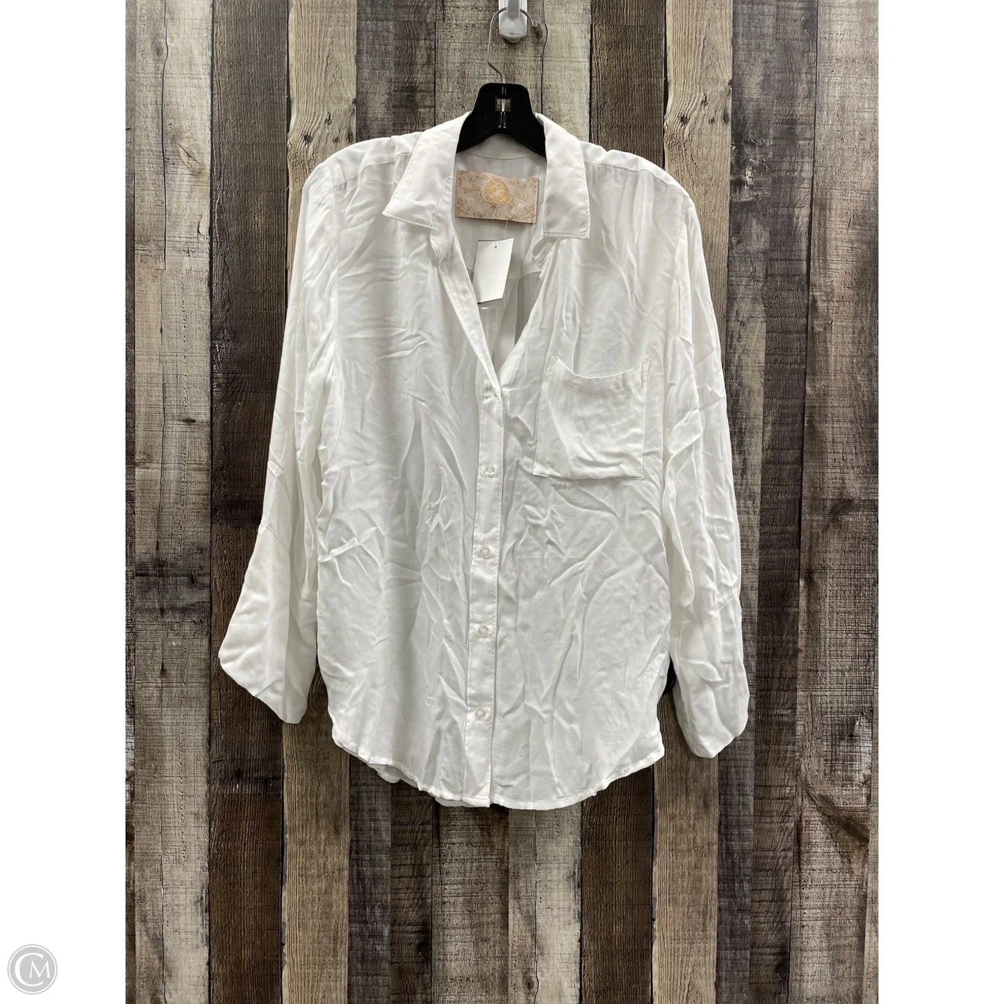 Top Long Sleeve By Bella Dahl In White, Size: M