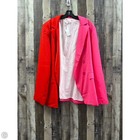 Blazer By Jess Lea In Pink & Red, Size: 3x
