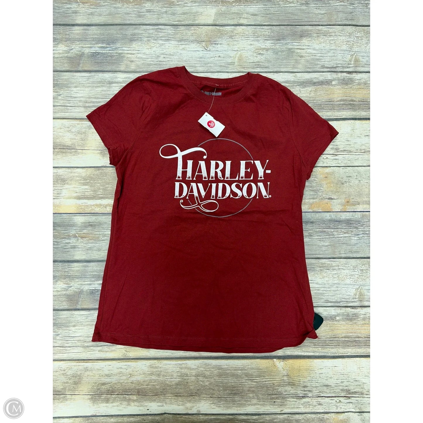 Top Short Sleeve By Harley Davidson In Maroon, Size: M