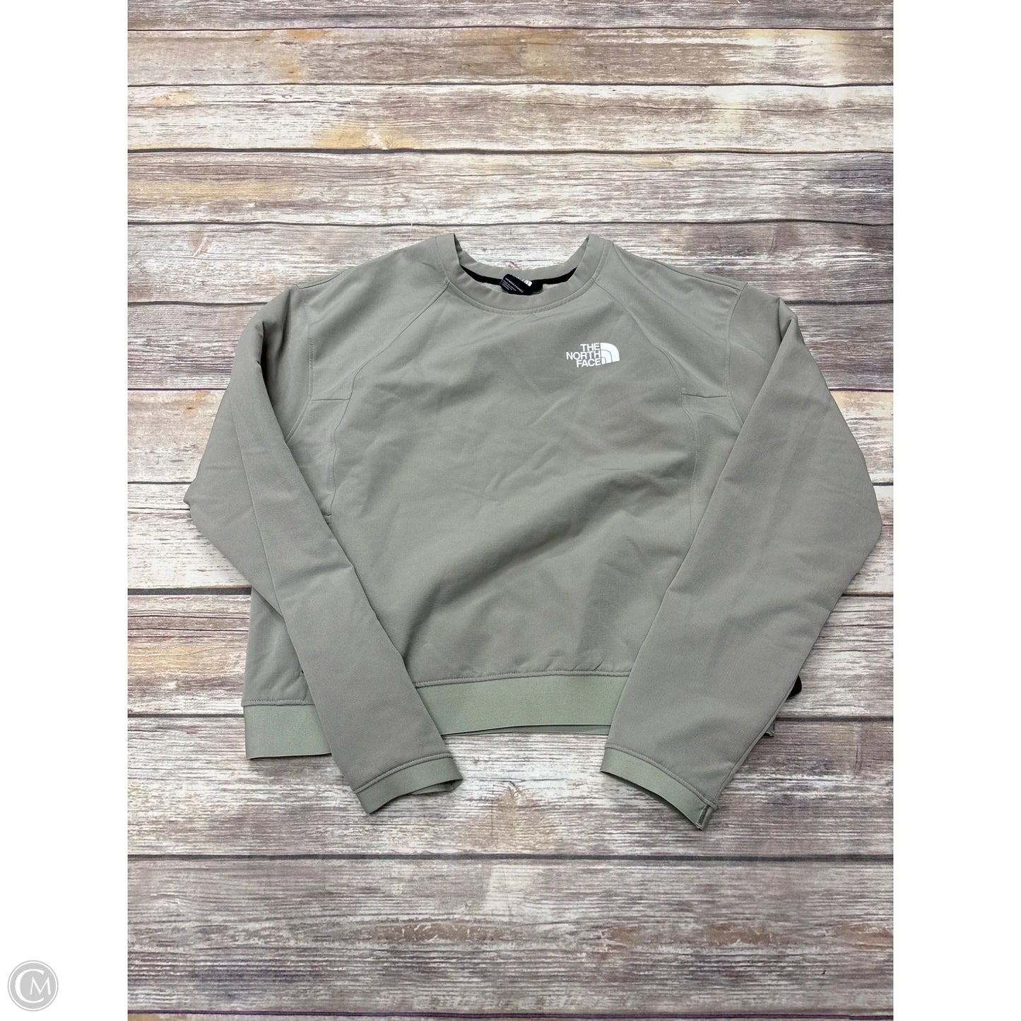 Athletic Top Long Sleeve Crewneck By The North Face In Green, Size: L