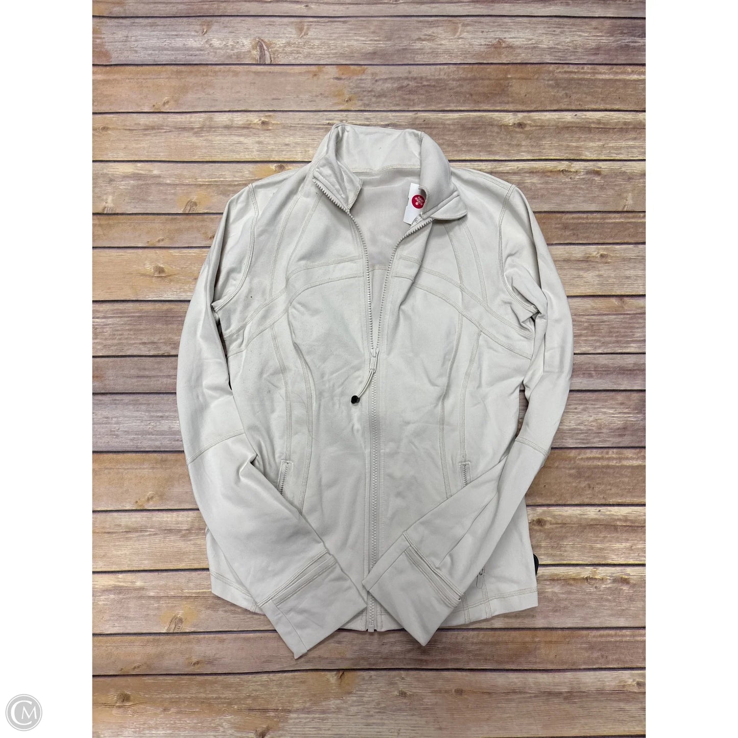 Athletic Jacket By Lululemon In Cream, Size: 10