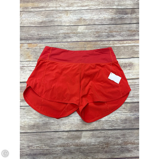 Athletic Shorts By Lululemon In Orange, Size: 6