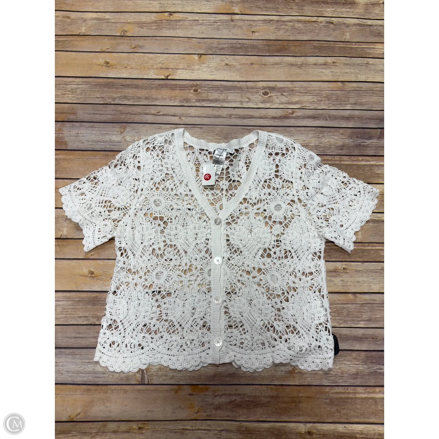 Cardigan By Chicos In White, Size: L
