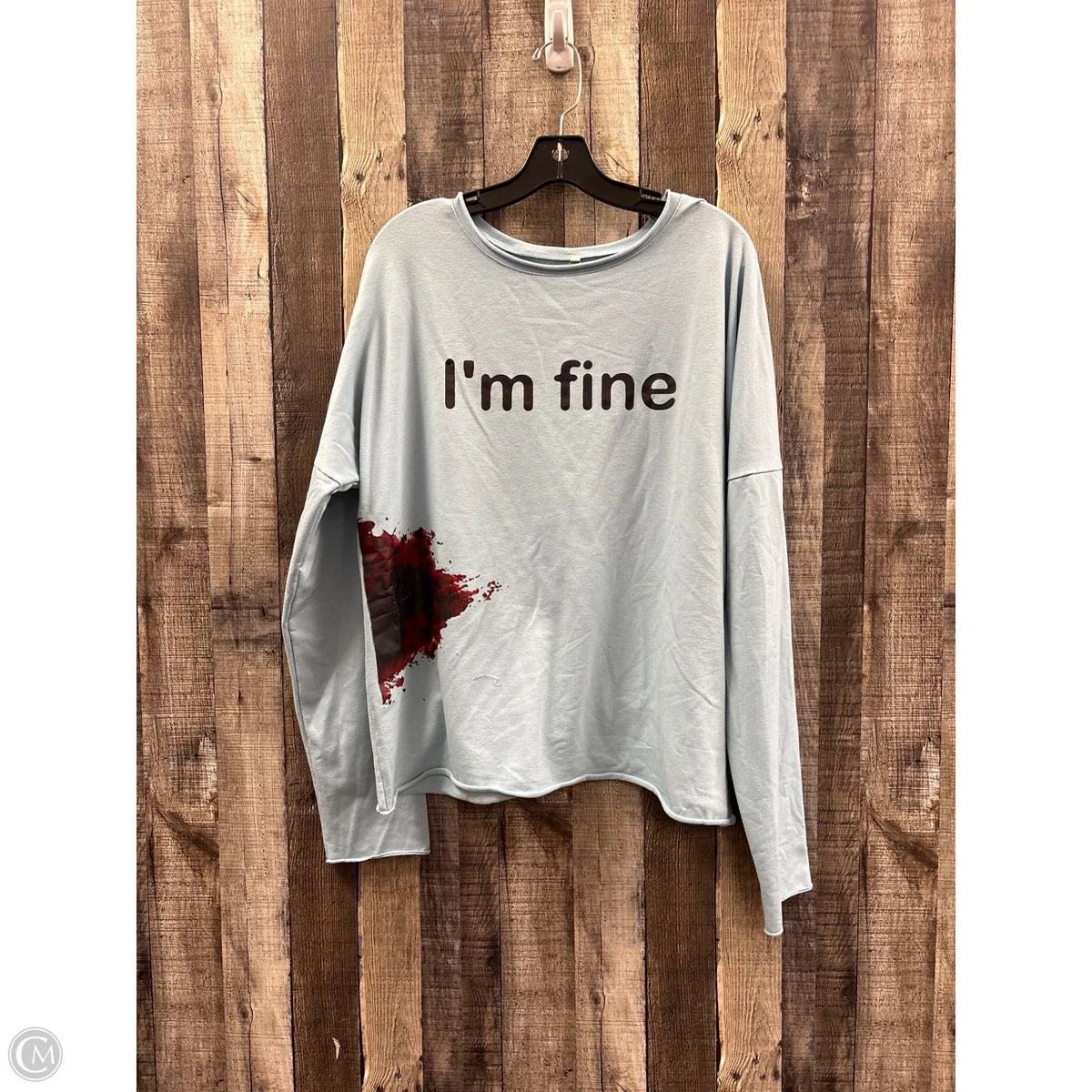 Top Long Sleeve By Cmf In Blue, Size: Xl
