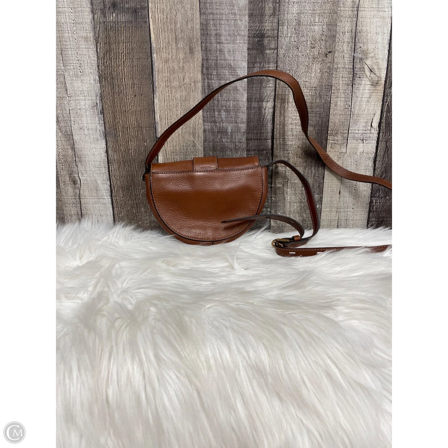Crossbody Leather By Fossil, Size: Small