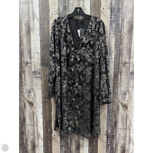 Tunic Long Sleeve By Torrid In Black & Gold, Size: M
