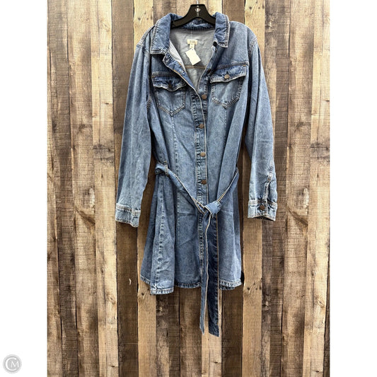 Dress Casual Short By Ana In Blue Denim, Size: Xxl