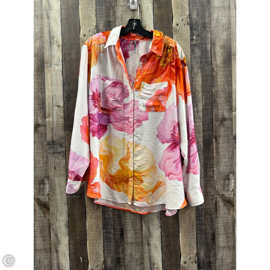 Top Long Sleeve By Anthropologie In Multi-colored, Size: 1x