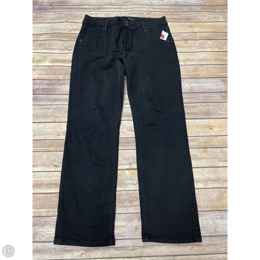 Jeans Straight By Hudson In Black Denim, Size: 12