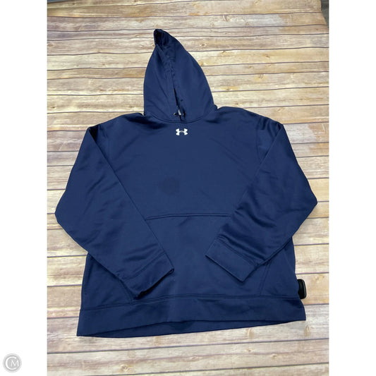 Athletic Sweatshirt Hoodie By Under Armour In Blue, Size: L
