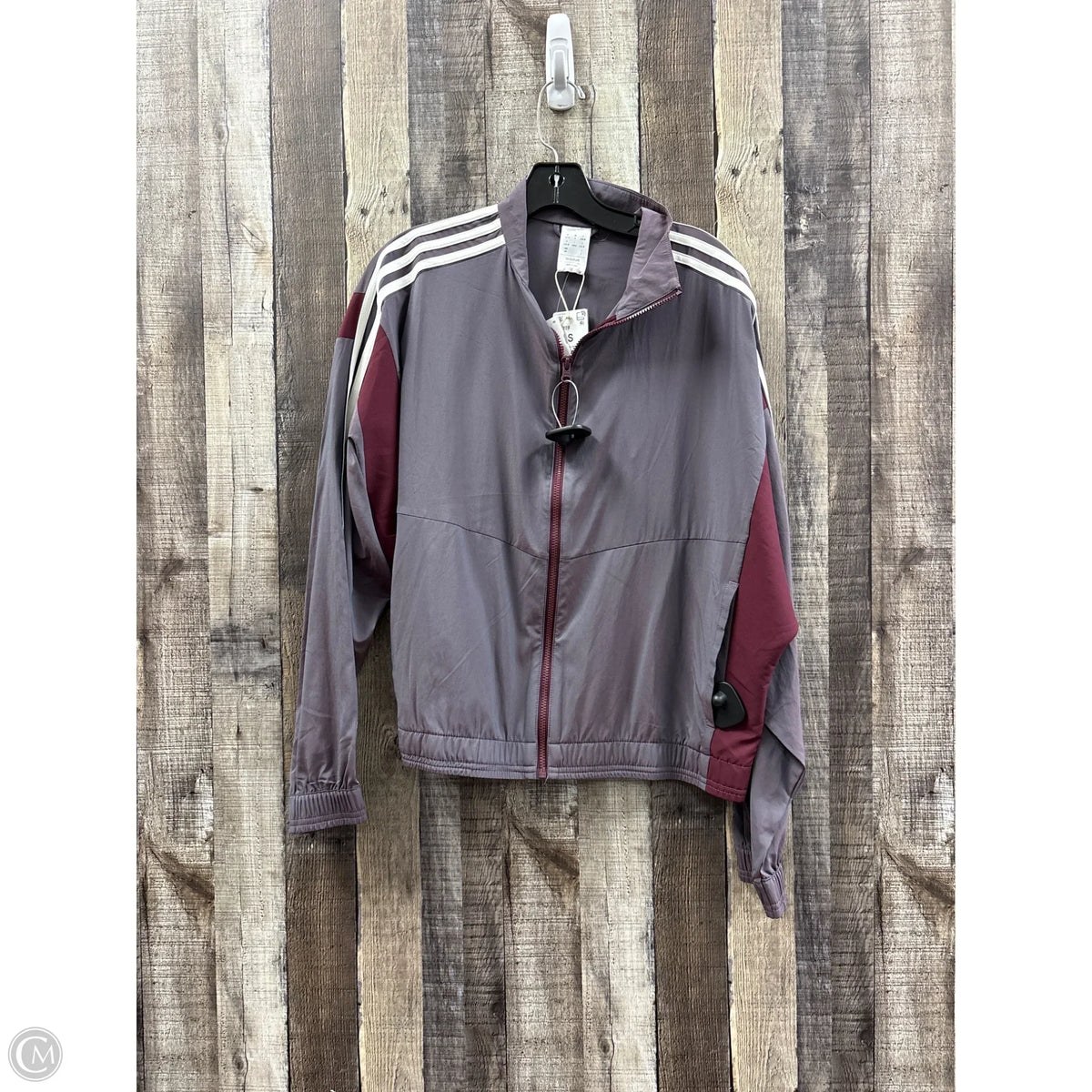 Athletic Jacket By Adidas In Purple, Size: S