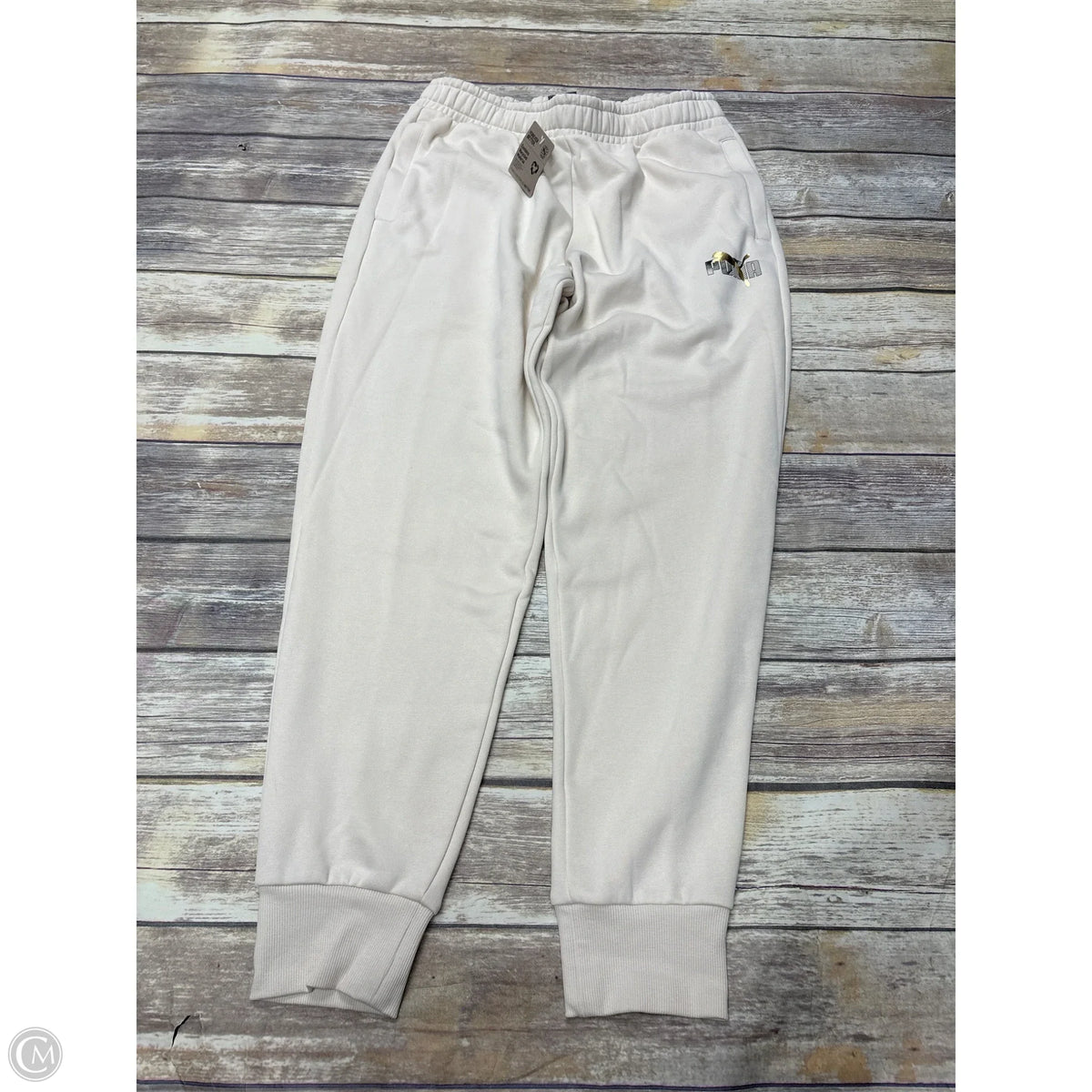 Athletic Pants By Puma In Ivory, Size: L