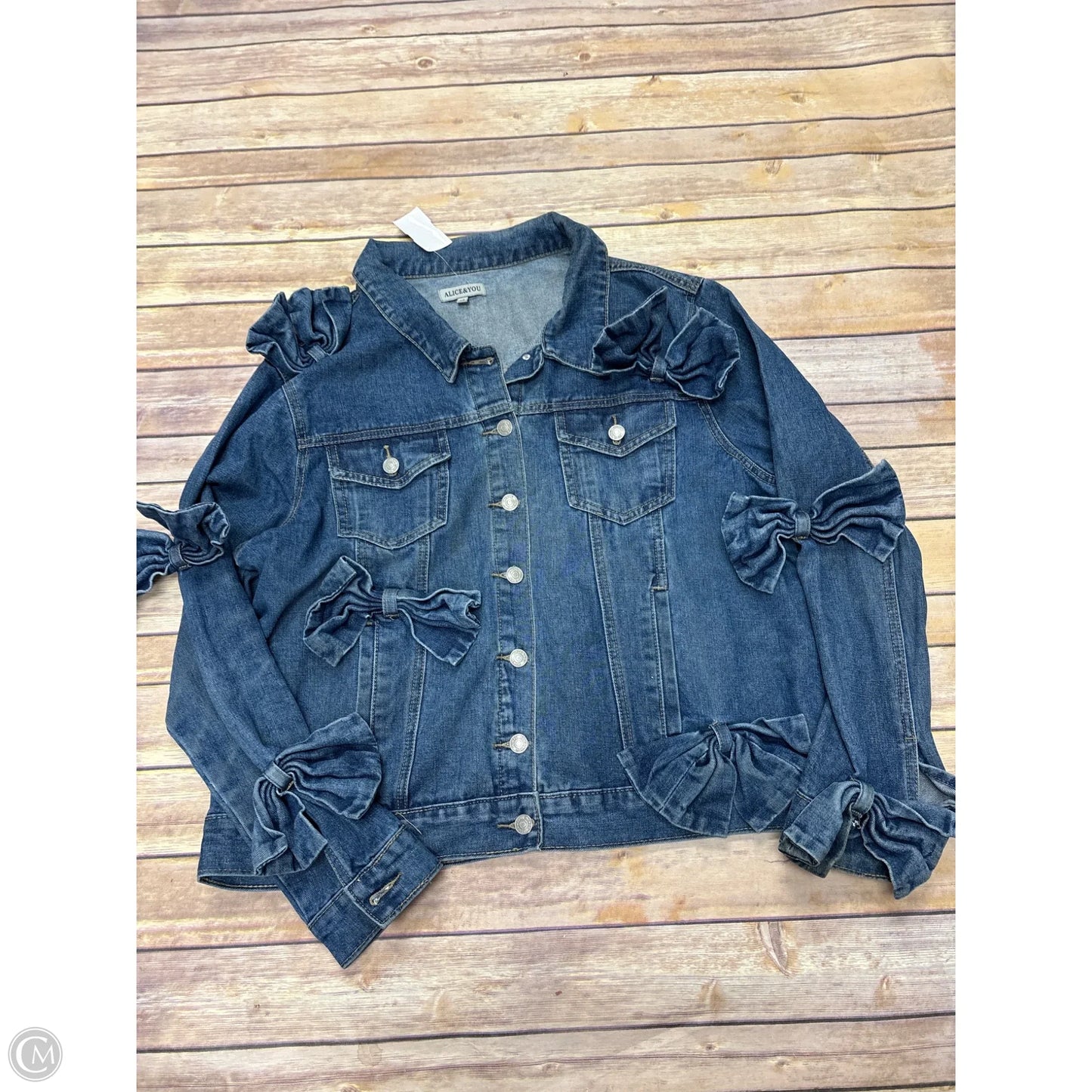 Jacket Denim By Cme In Blue Denim, Size: 2x