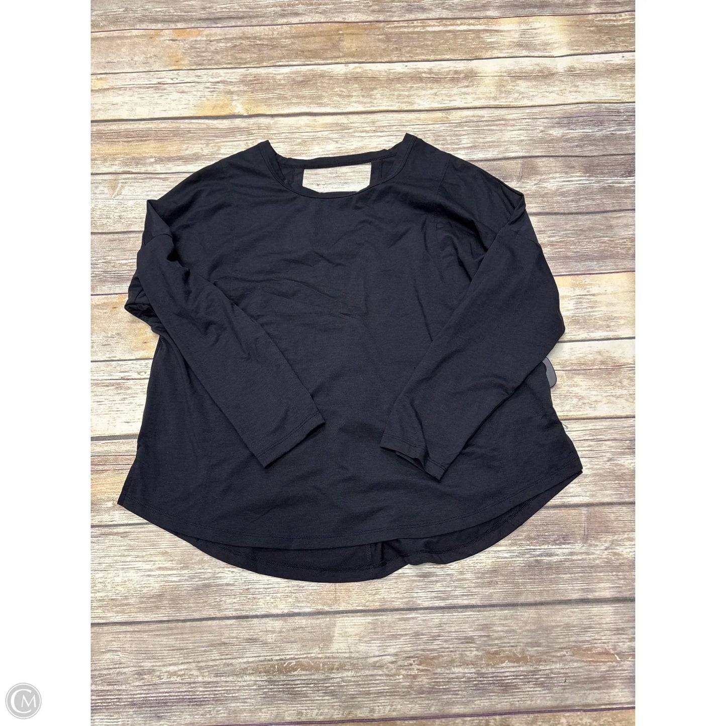 Athletic Top Long Sleeve Crewneck By All In Motion In Black, Size: Xl