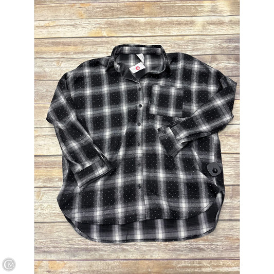 Top Long Sleeve By Blooming Jelly In Black & Grey, Size: M