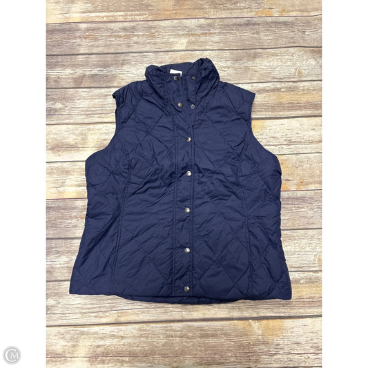 Vest Puffer & Quilted By Lands End In Blue, Size: L