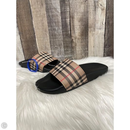 Sandals Luxury Designer By Burberry In Multi-colored, Size: 10