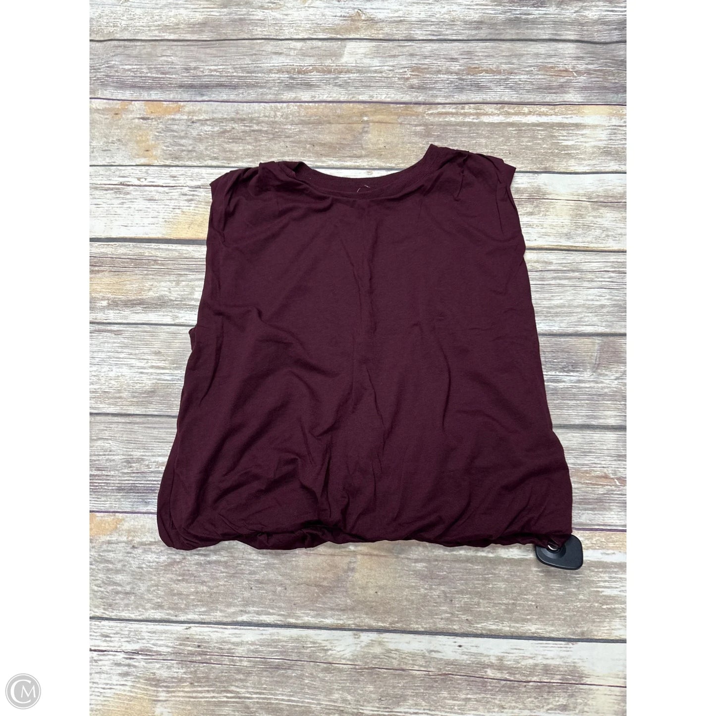 Top Sleeveless By Loft In Maroon, Size: M