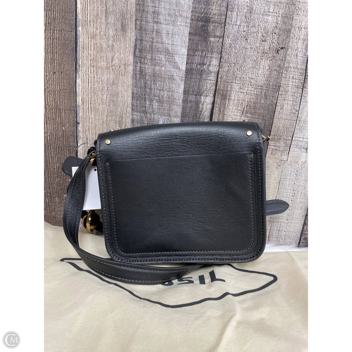 Crossbody Leather By Fossil, Size: Medium