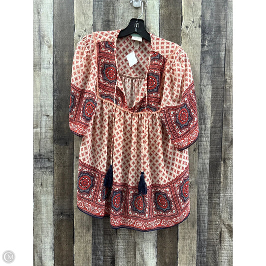 Top Short Sleeve By Knox Rose In Multi-colored, Size: Xxl