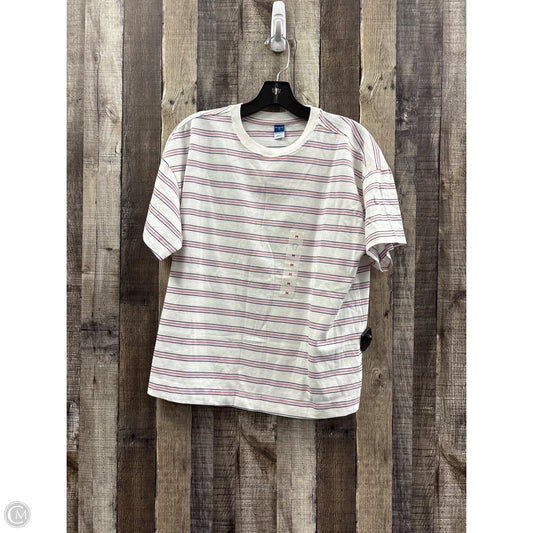 Top Short Sleeve By Old Navy In Striped Pattern, Size: M
